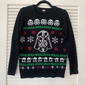 Star Wars Darth Vader Ugly Christmas Sweater, Black, Size S
